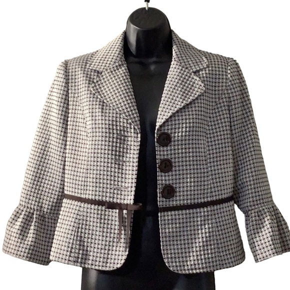 Sweet Suit Petite Brown Polka Dot Blazer - Picture 2 of 8